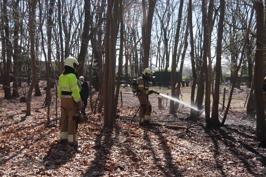 Brand in groot stuk bossage
