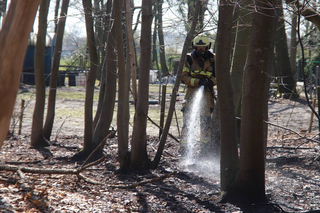 Brand in groot stuk bossage