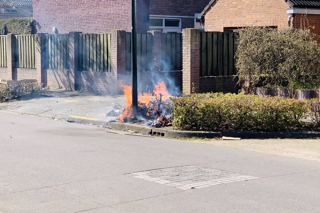 Dozen en struikgewas in brand gevlogen