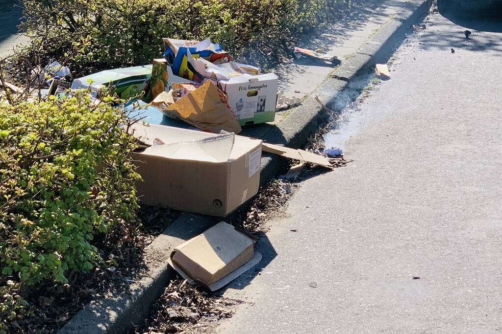 Dozen en struikgewas in brand gevlogen