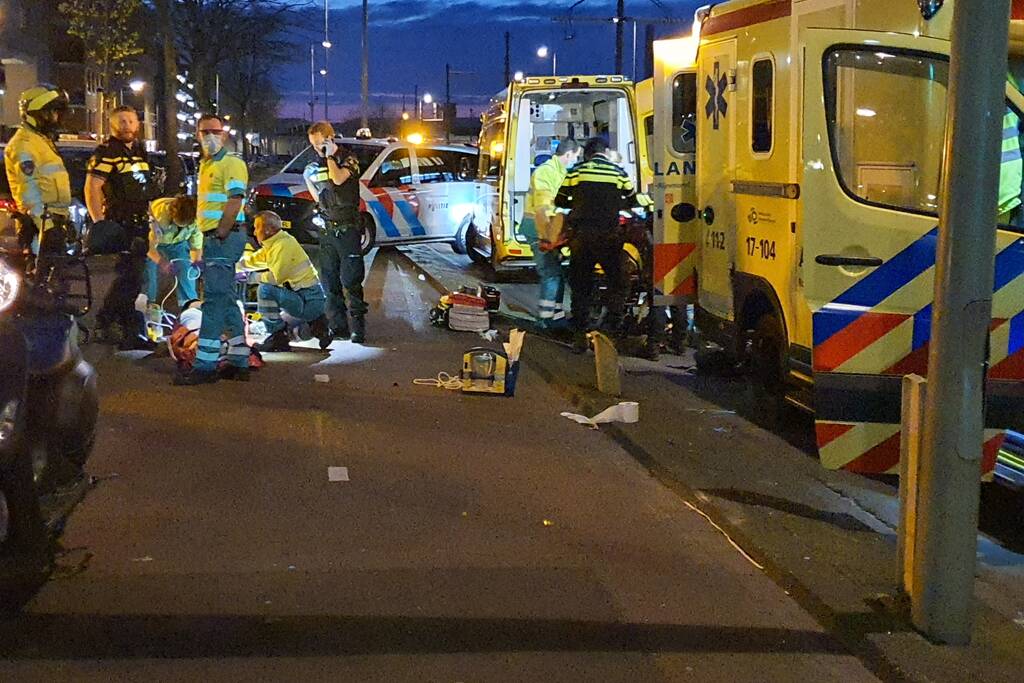 Twee gewonden na valpartij met scooter
