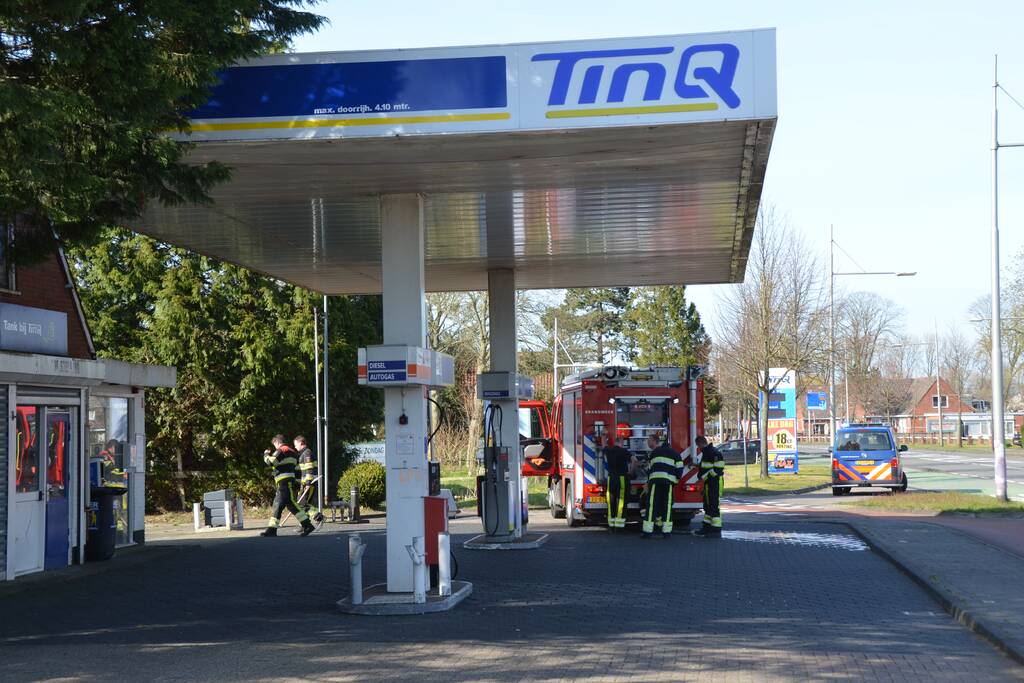 Brand naast LPG tank Tinq tankstation