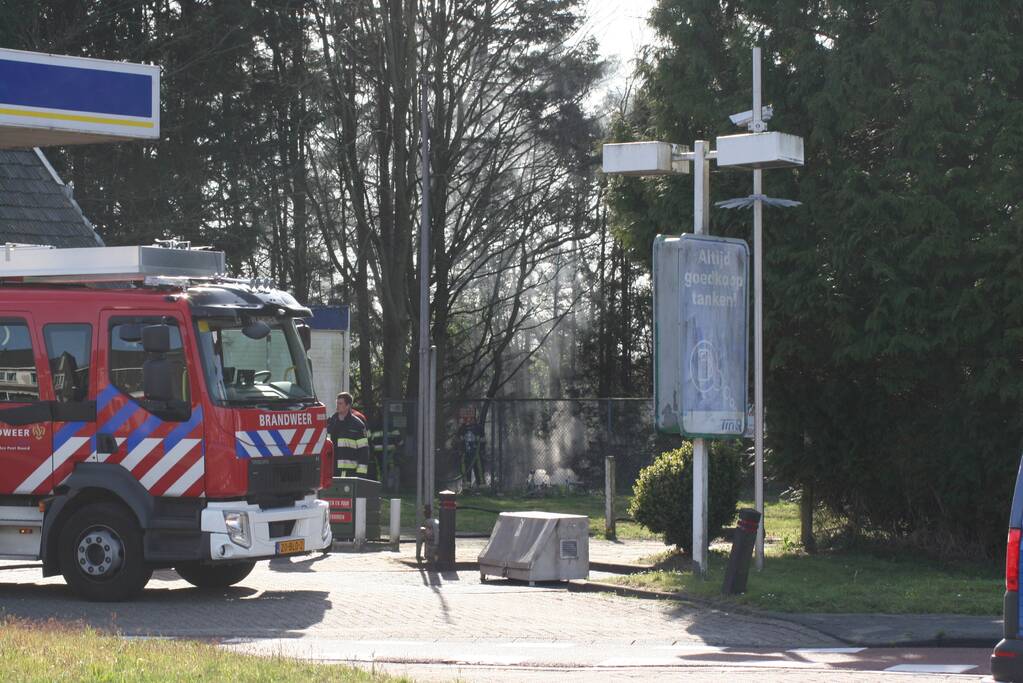Brand naast LPG tank Tinq tankstation