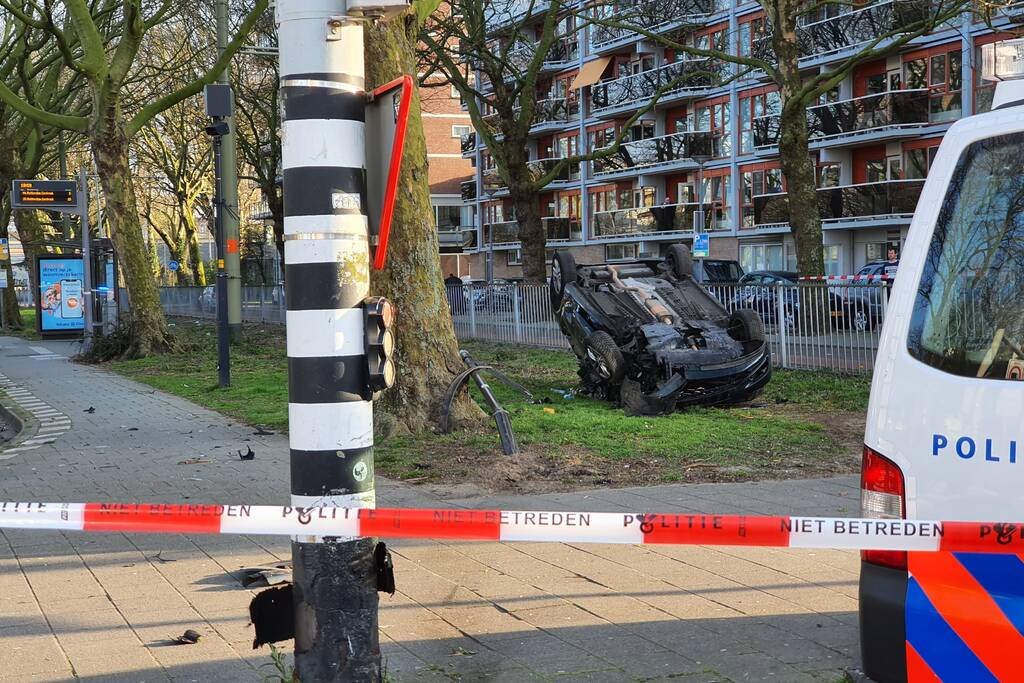 Achtervolging eindigt met ongeval