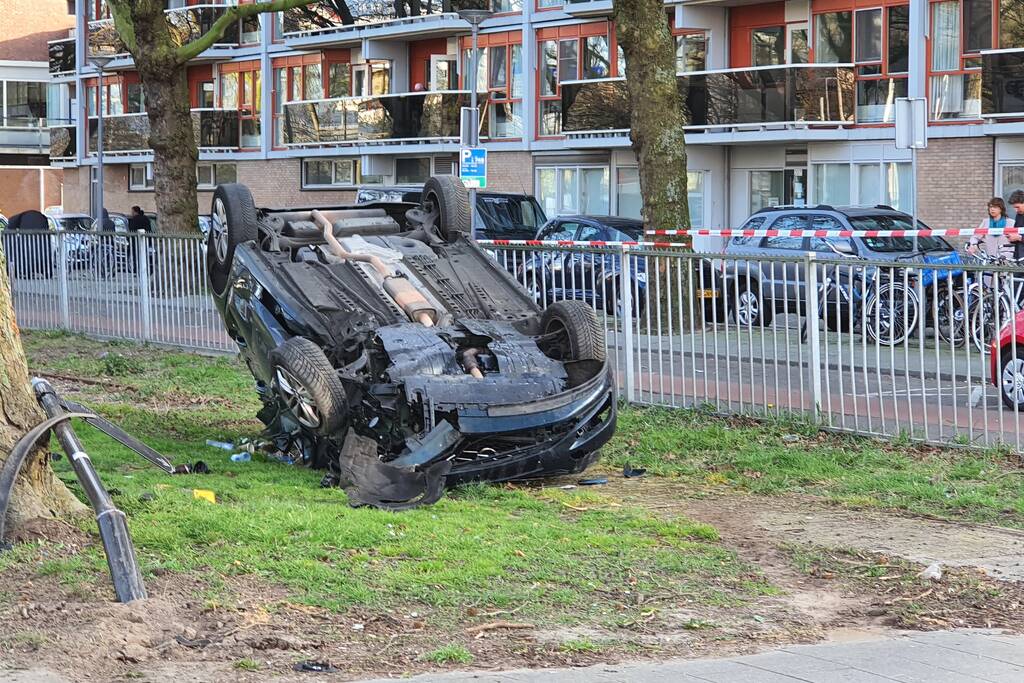 Achtervolging eindigt met ongeval