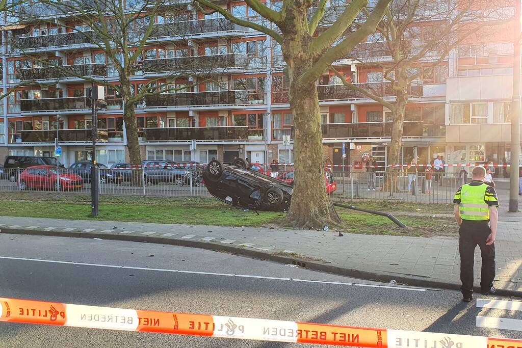 Achtervolging eindigt met ongeval