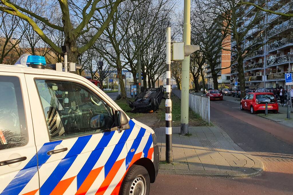Achtervolging eindigt met ongeval