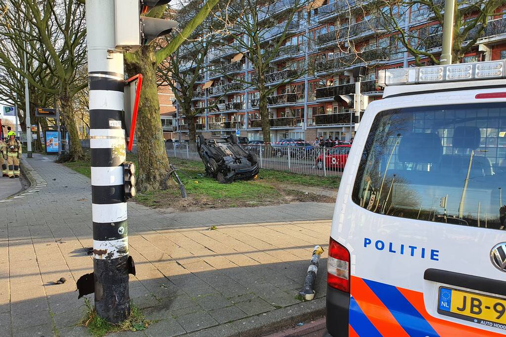 Achtervolging eindigt met ongeval