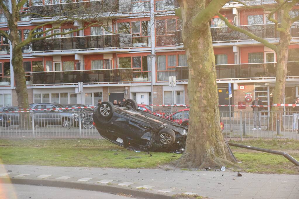 Achtervolging eindigt met ongeval