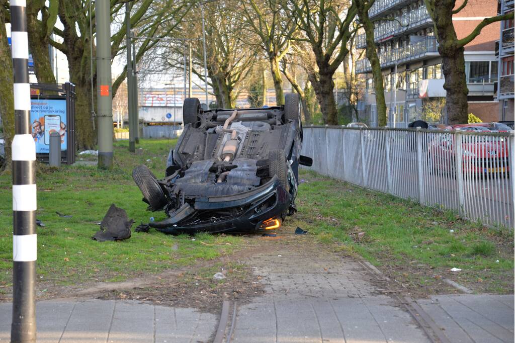 Achtervolging eindigt met ongeval