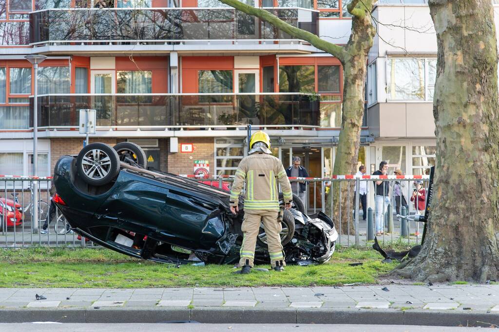Achtervolging eindigt met ongeval