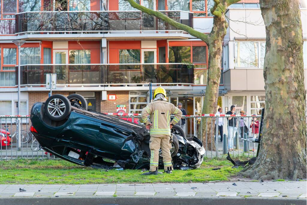 Achtervolging eindigt met ongeval