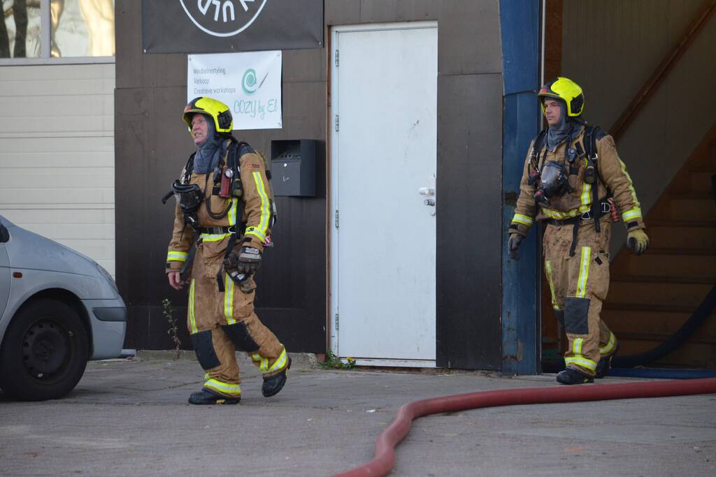Brandje in opslagloods