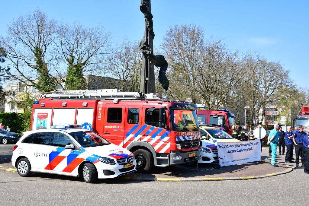Eerbetoon aan zorgpersoneel