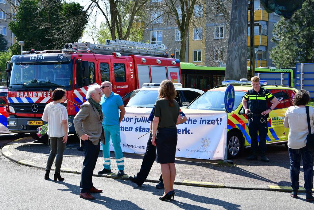 Eerbetoon aan zorgpersoneel