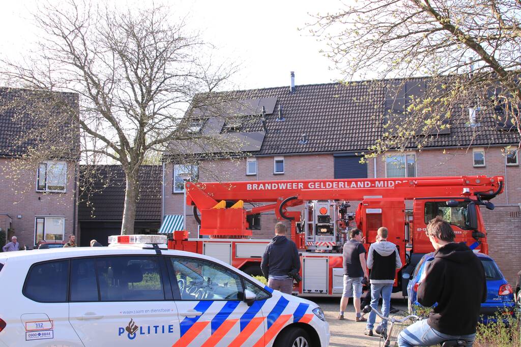 Wespennest wegbranden zorgde voor dakbrand