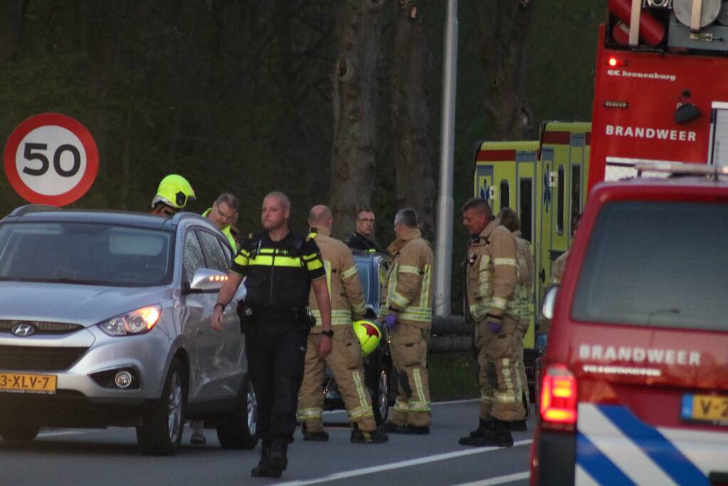 Veel schade bij kop staart aanrijding