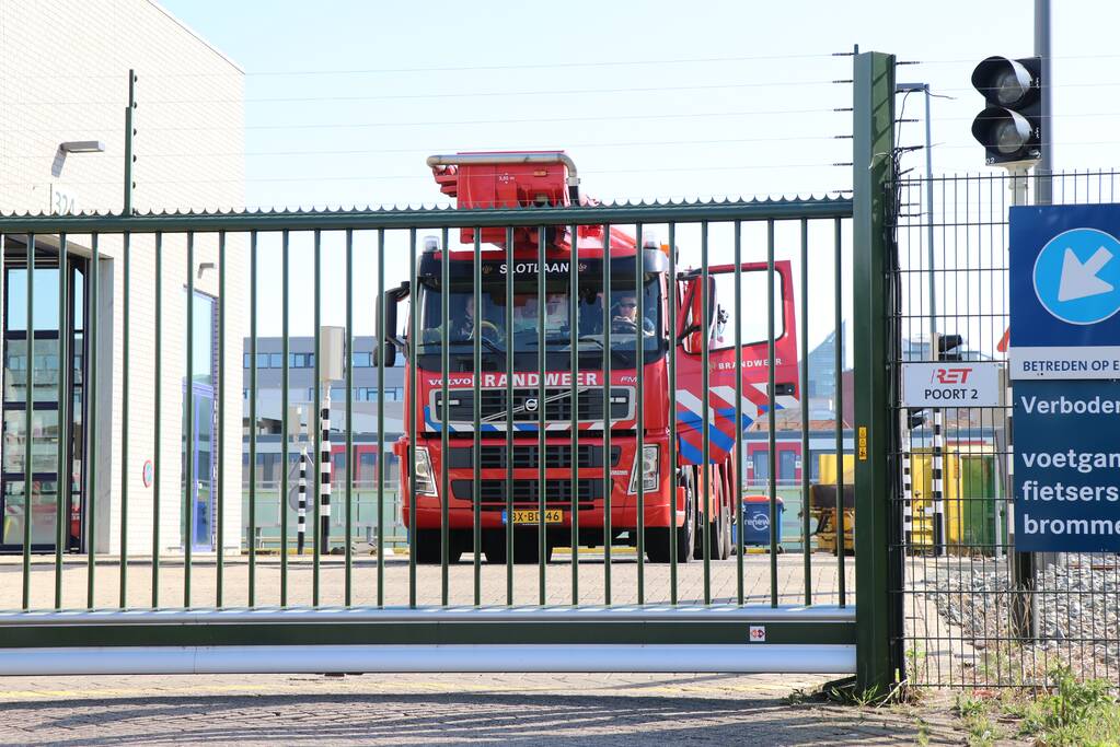 Brand bij RET remise
