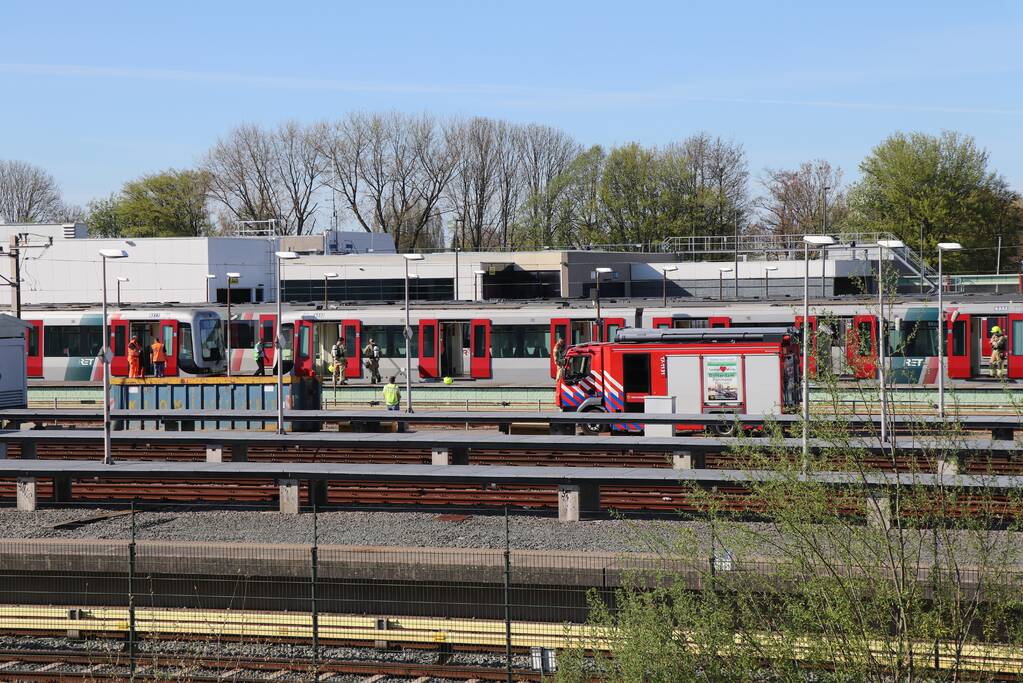 Brand bij RET remise