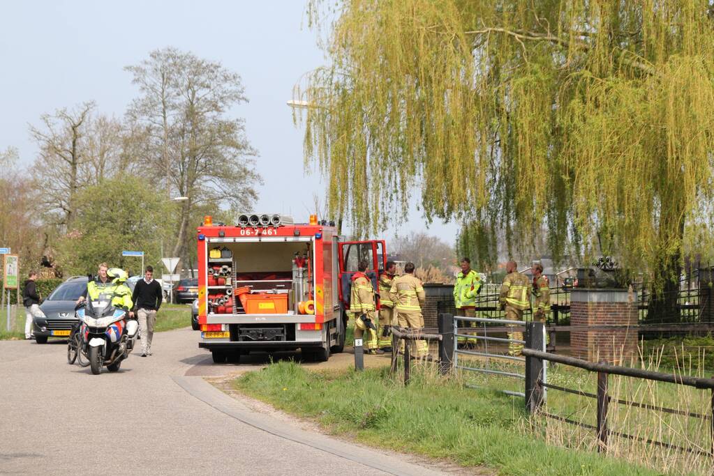 Brand in woning met rieten dak
