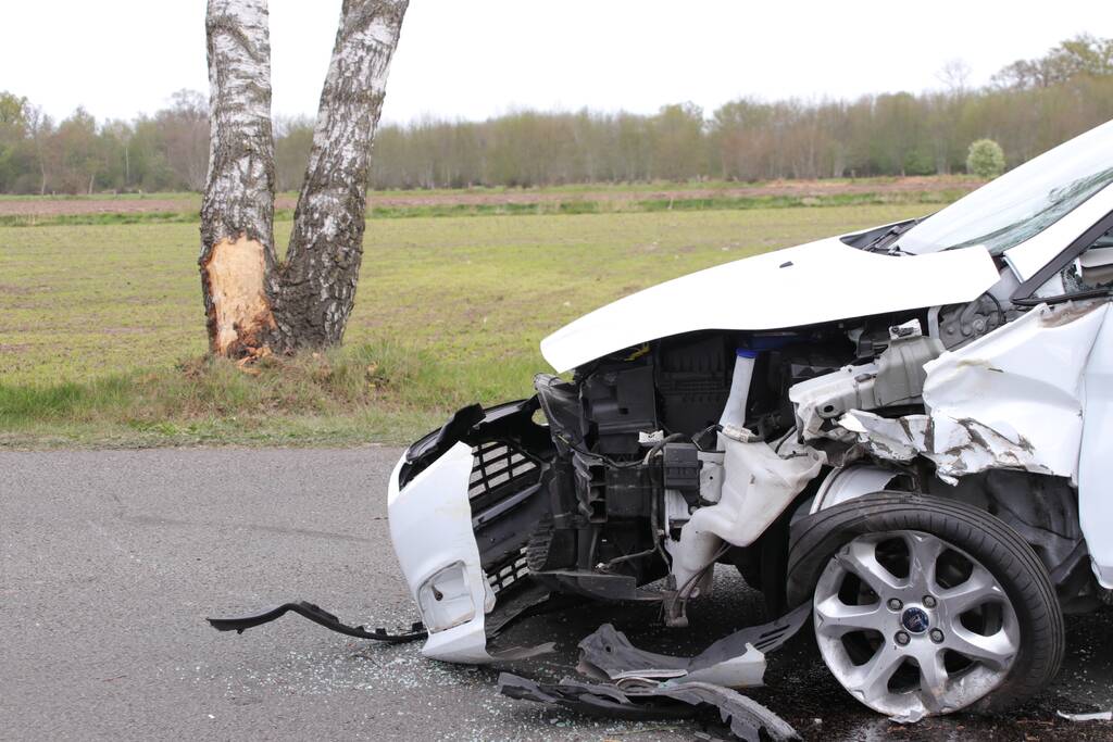 Automobilist botst tegen boom