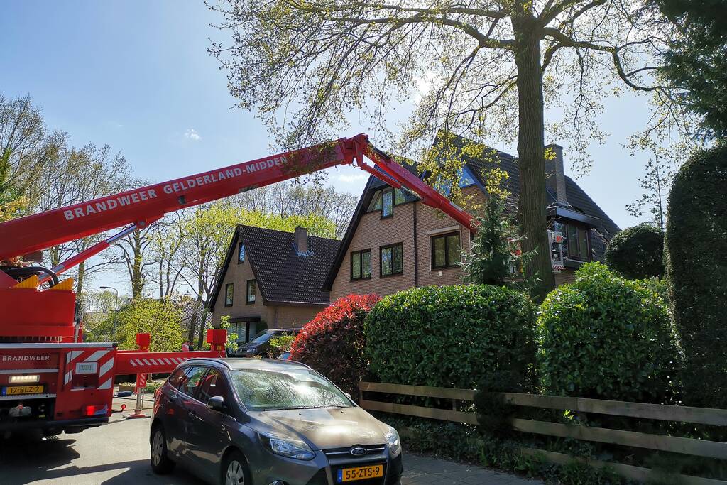 Containerbrand slaat over naar dak