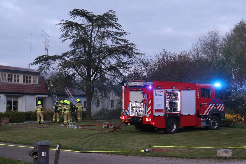 Flinke rookontwikkeling bij dakbrand