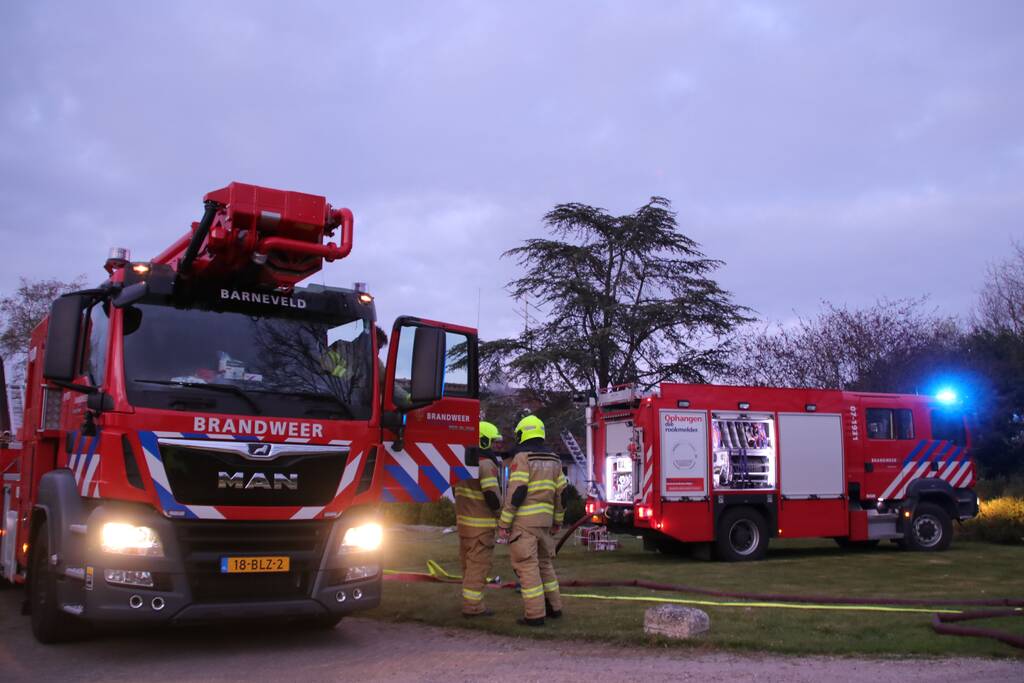 Flinke rookontwikkeling bij dakbrand