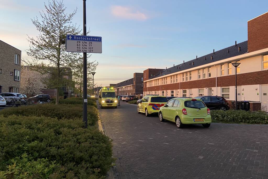 Traumahelikopter land voor een medische noodsituatie