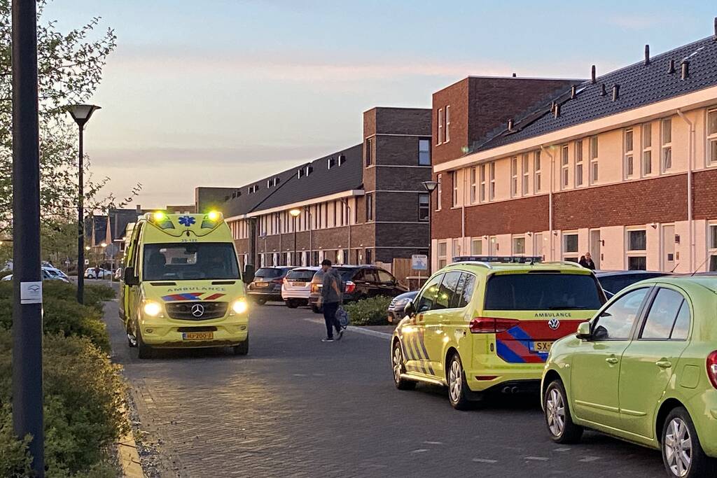 Traumahelikopter land voor een medische noodsituatie