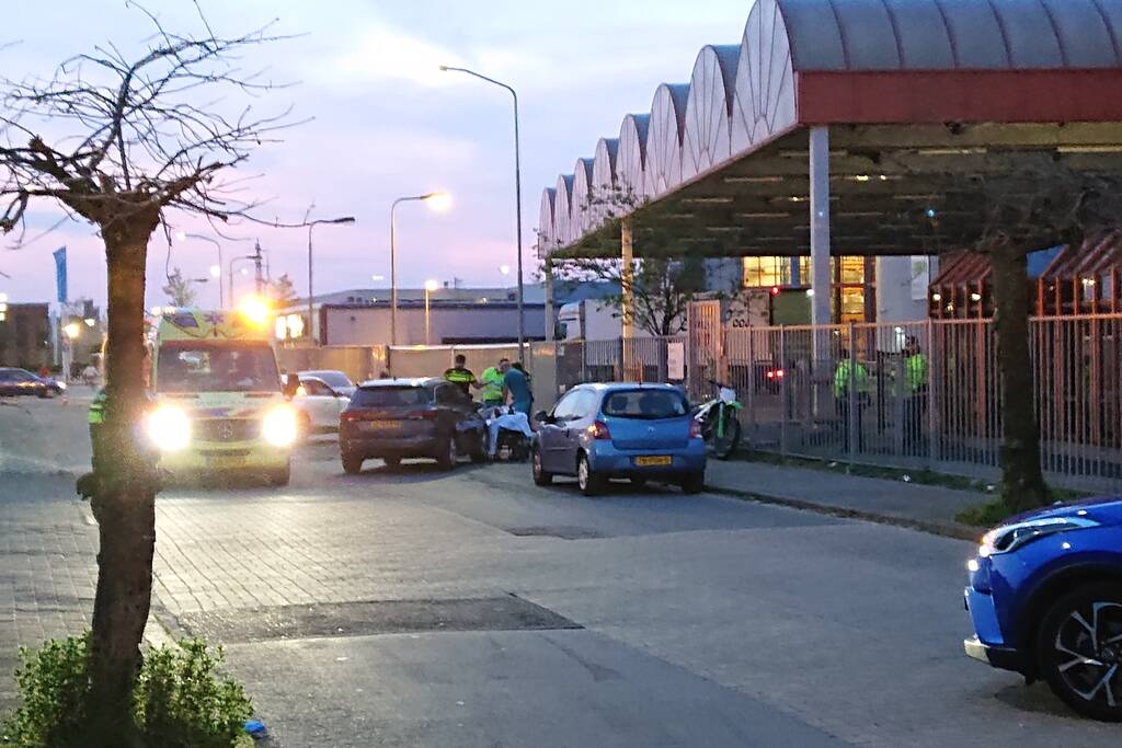 Motor klem gereden door politie