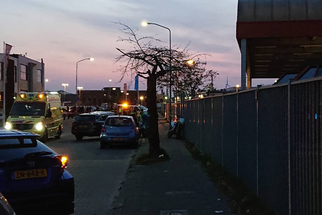 Motor klem gereden door politie