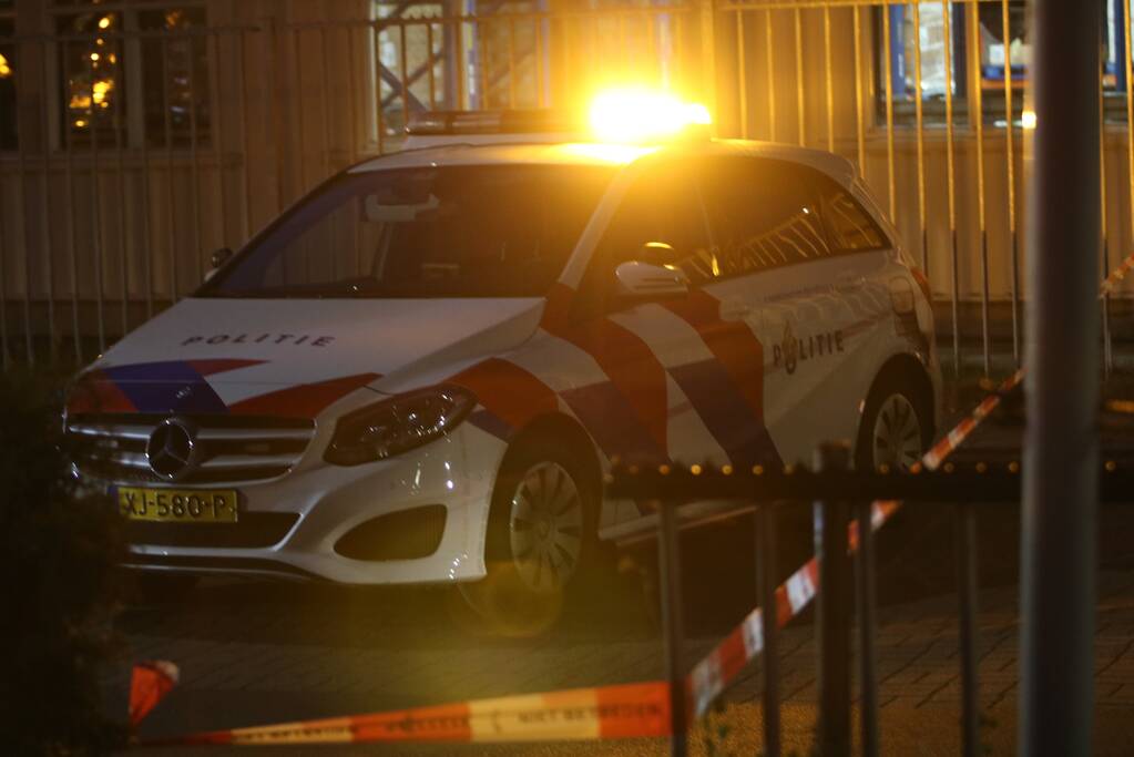 Motor klem gereden door politie