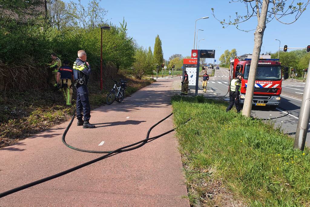 Veel rook bij bosschages