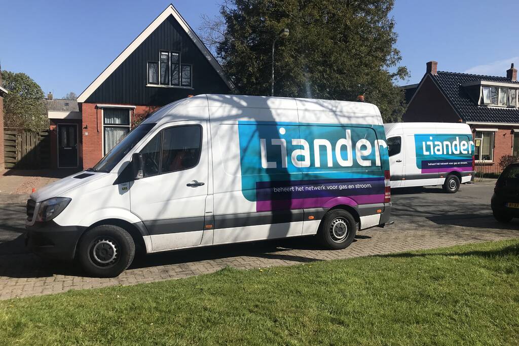 Gaslekkage in achtertuin van woning