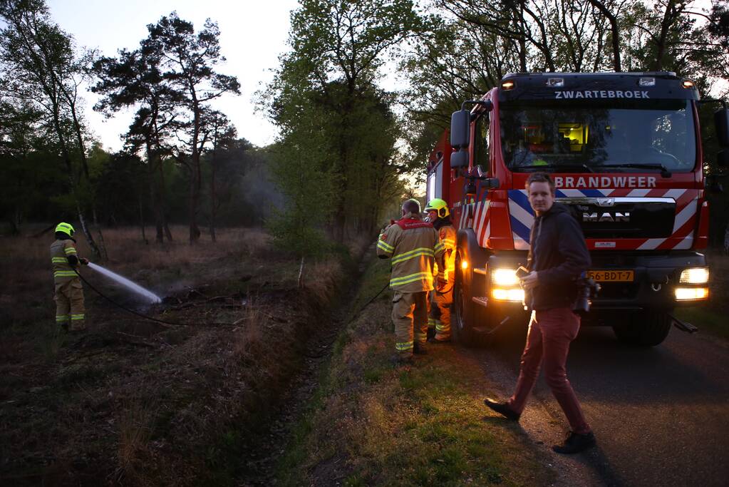 Brandweer blust buitenbrand