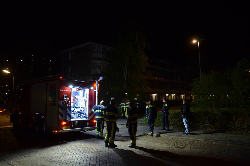 Afval naast ondergrondsecontainer in brand gevlogen