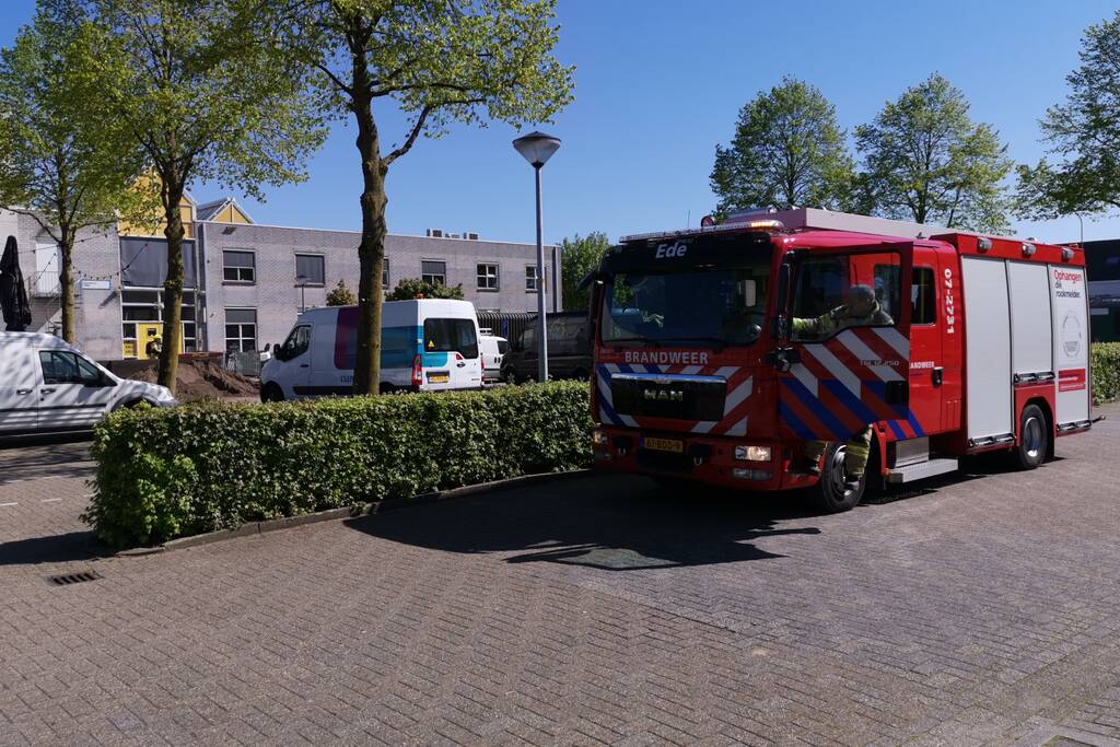 Gesprongen gasleiding na graafwerkzaamheden