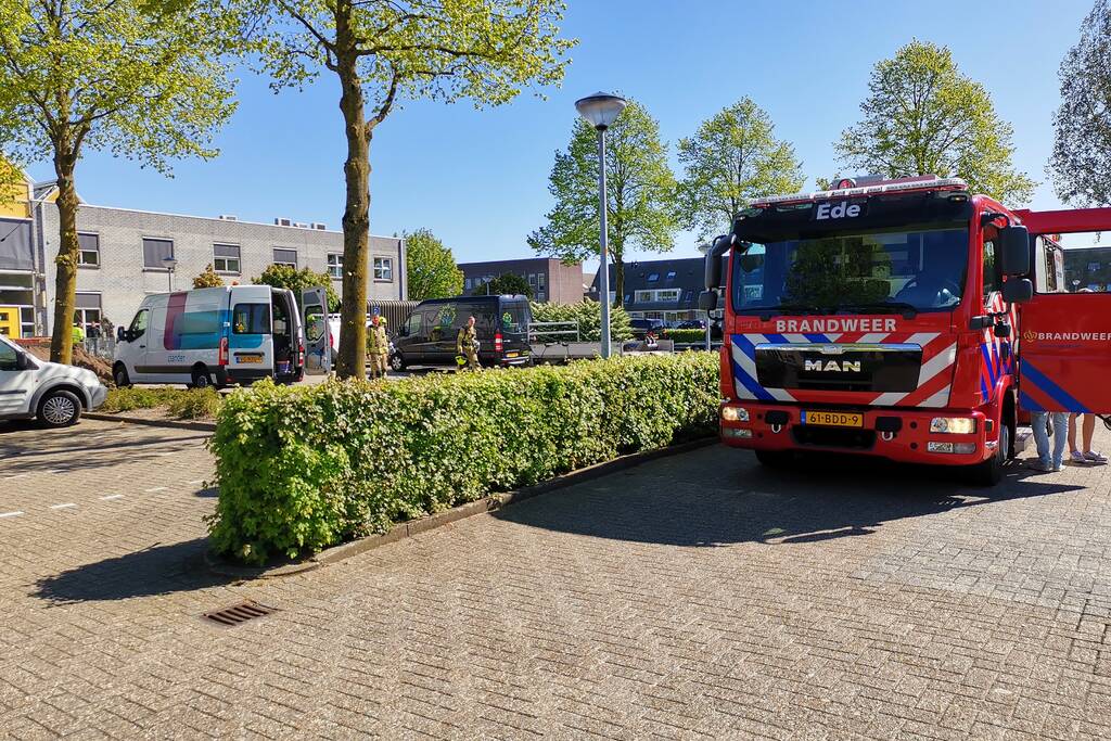 Gesprongen gasleiding na graafwerkzaamheden