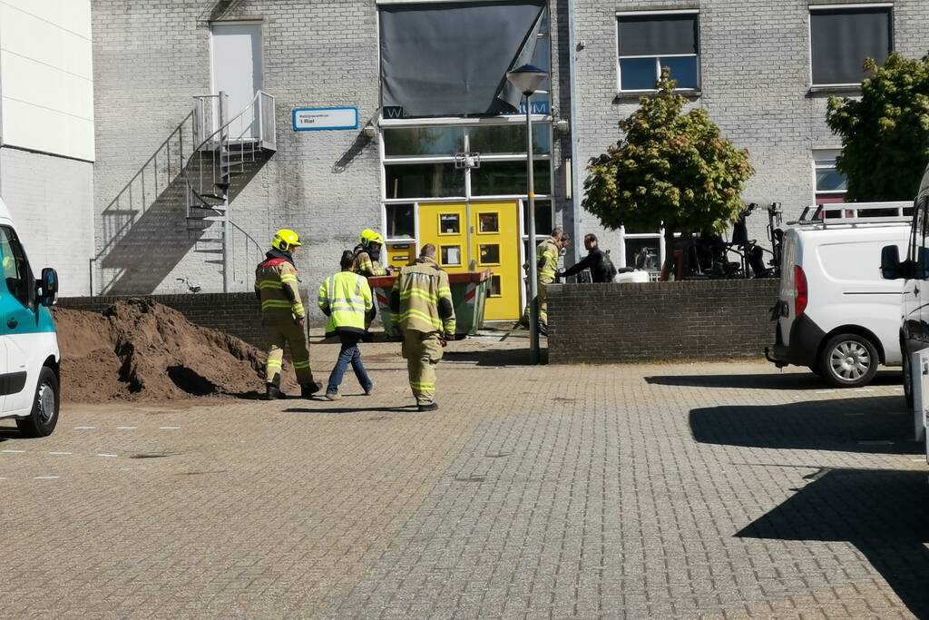 Gesprongen gasleiding na graafwerkzaamheden