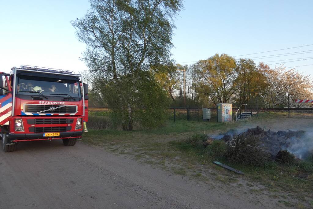 Buitenbrand langs het spoor