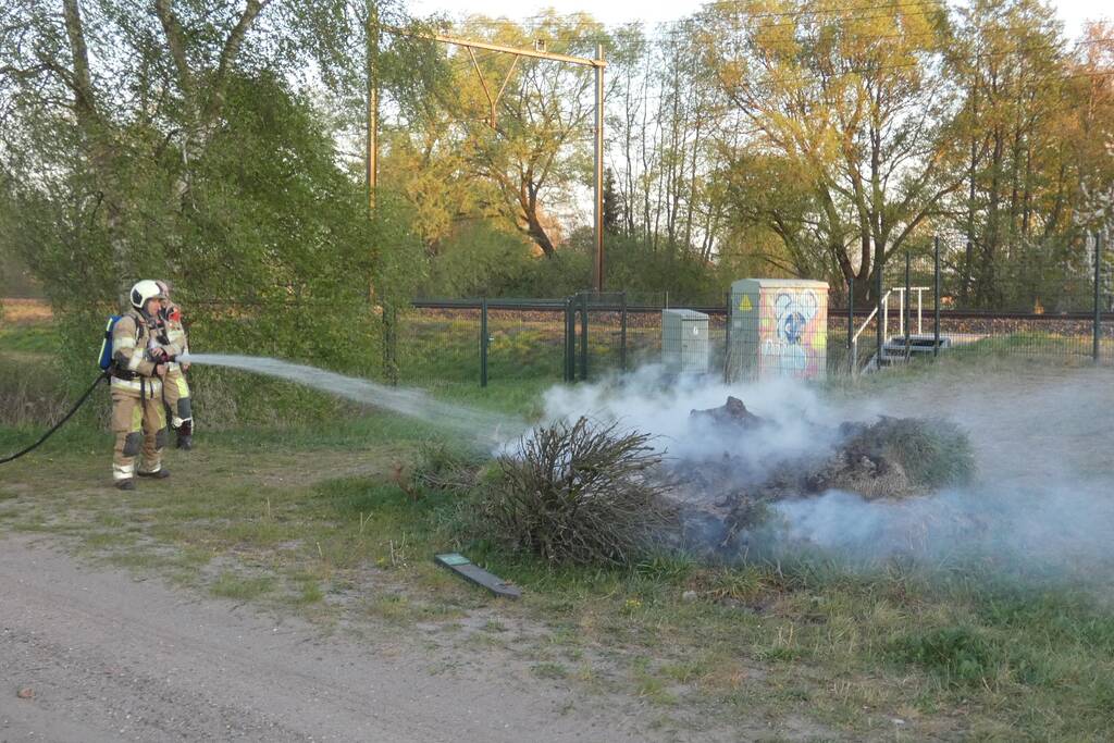 Buitenbrand langs het spoor