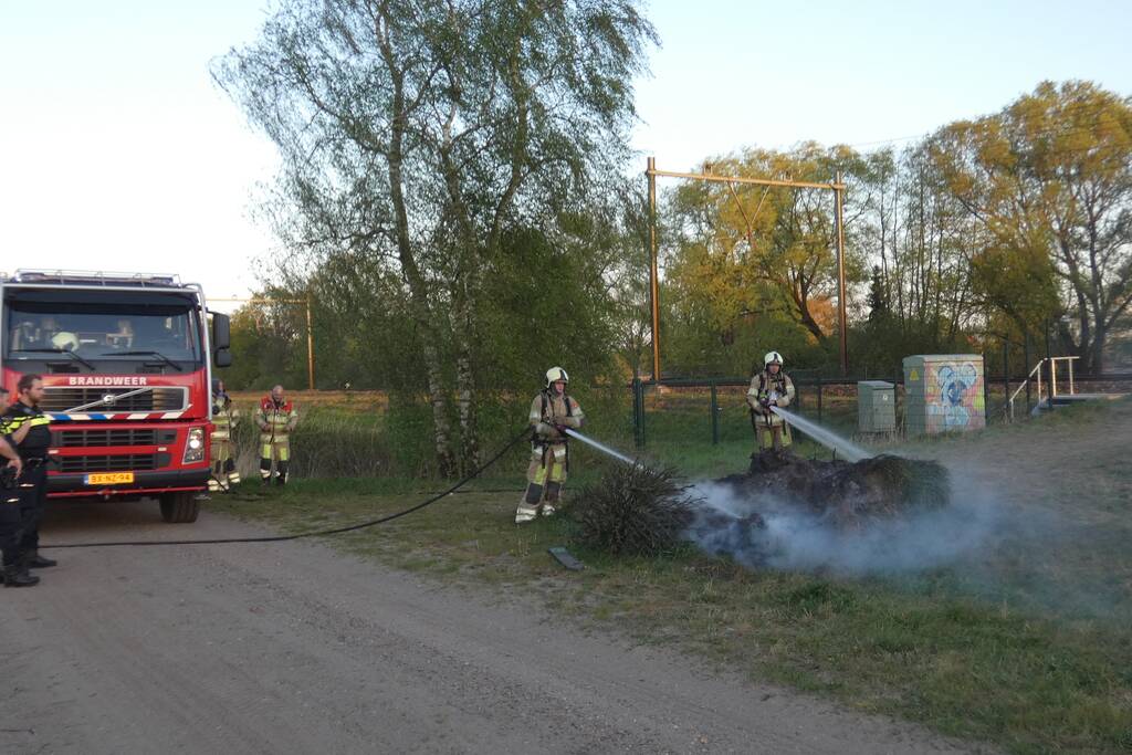 Buitenbrand langs het spoor