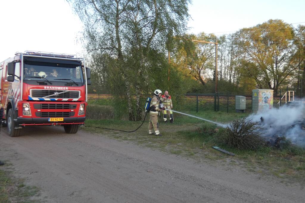 Buitenbrand langs het spoor
