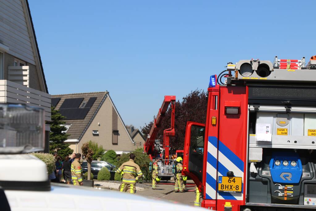 Forse brand op zolder van woning