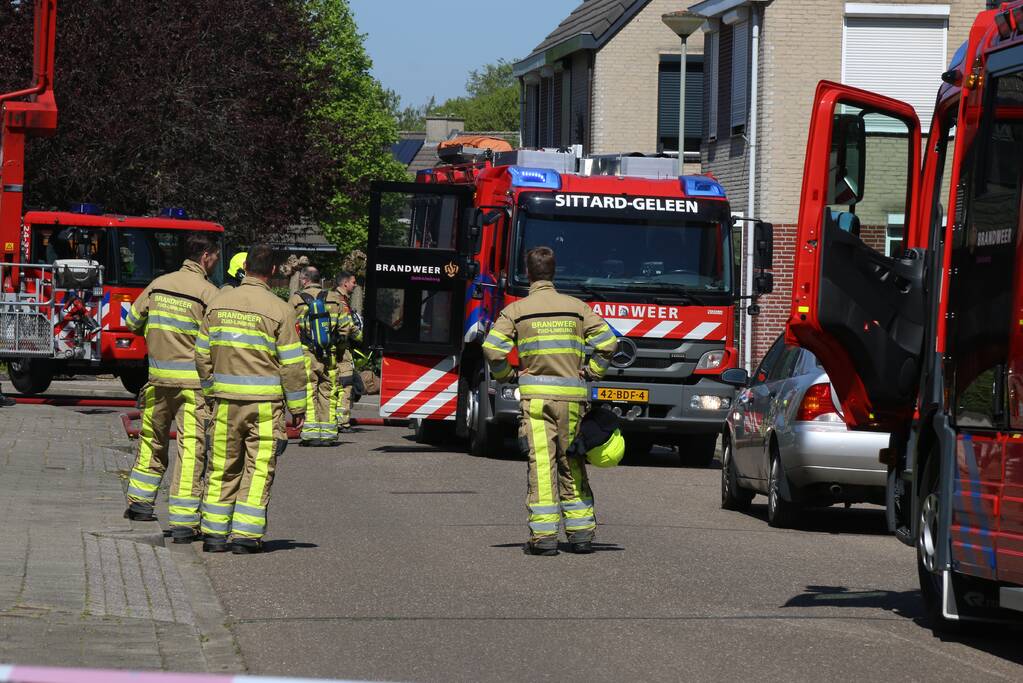 Forse brand op zolder van woning