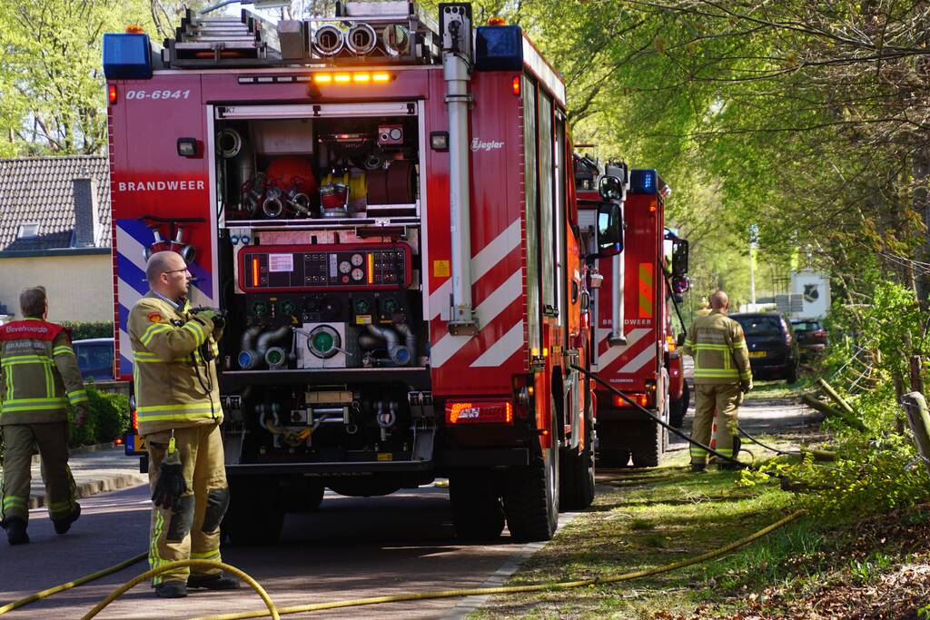 Brand in bosgebied