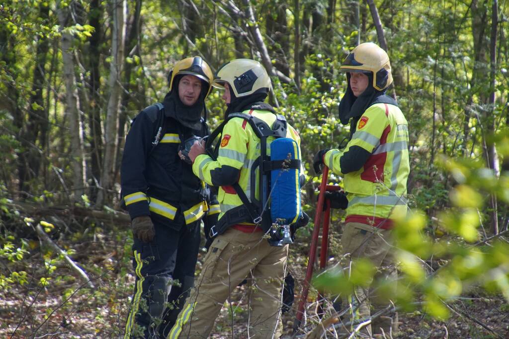 Brand in bosgebied