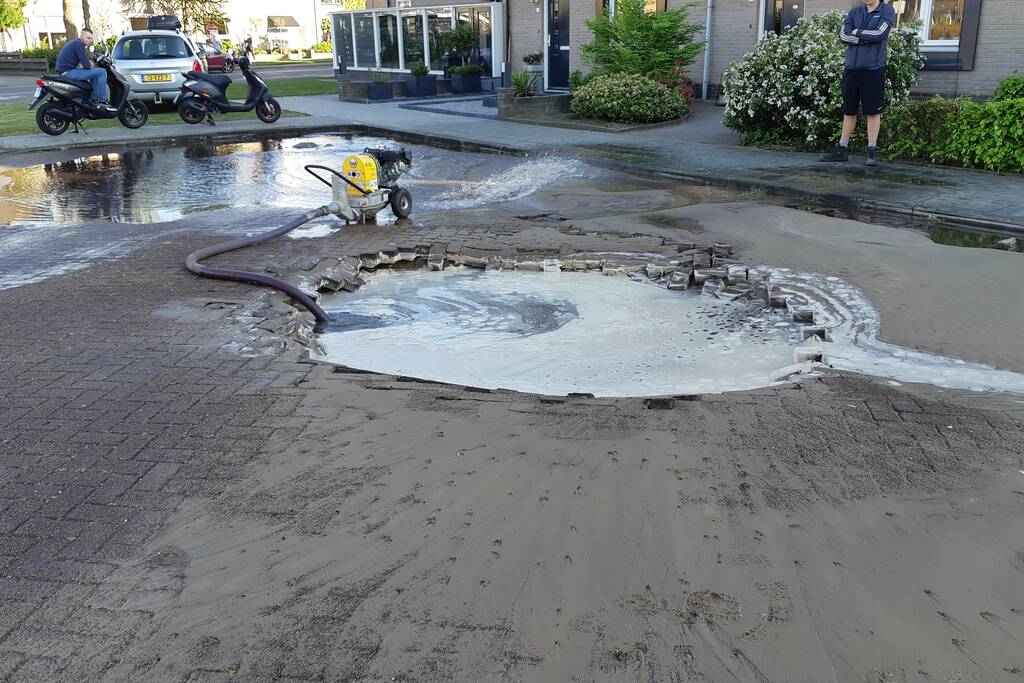 Waterballet na gesprongen leiding