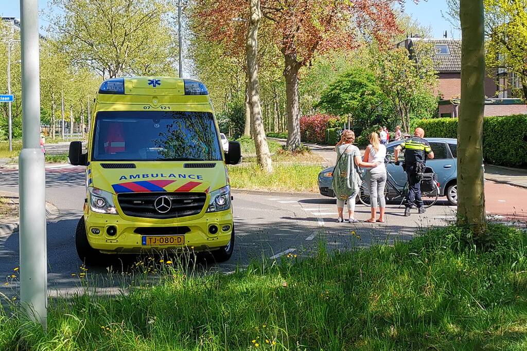 Fietser gewond bij aanrijding met auto